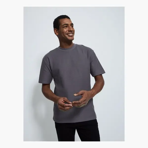 Men's Charcoal Knitted T-Shirt